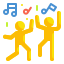 Icon for Business Beat Package - Features songs, tablets, speakers, advanced lights, a screen, and a projector.